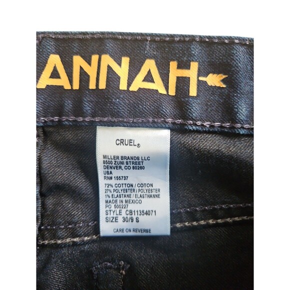 Cruel Jeans Size 9/30 Short Hannah Dark Wash Straight New - Picture 6 of 6